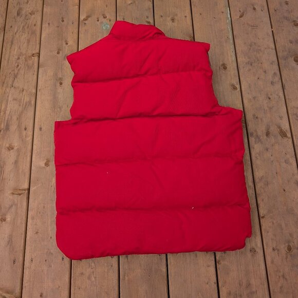 Vintage Snow Goose Puffer Vest Red Beige Made in Canada L/G - Picture 7 of 7